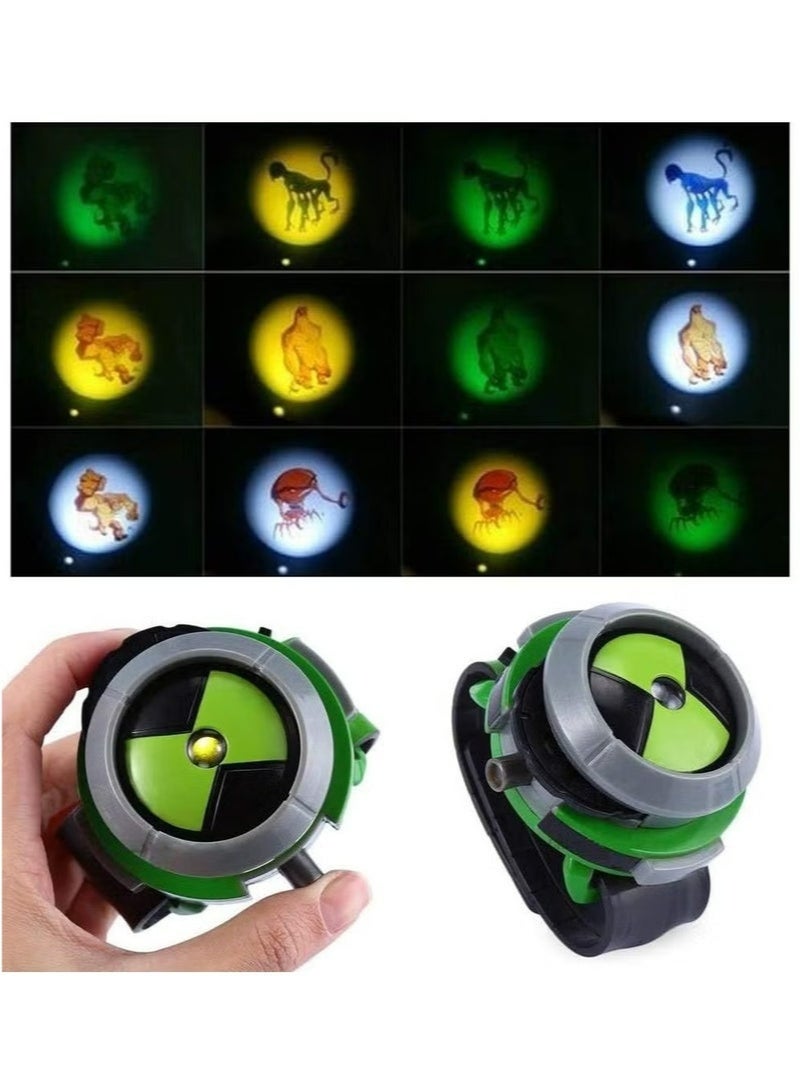 ساعة بن 10 أومنيتريكس للأطفال، لعبة بن 10 ألتيميت ألتيميت، ساعة عرض فضائية، لعبة شخصية أكشن، دعامة تنكرية، هدية عيد ميلاد أو عيد الميلاد للأولاد، أخضر - Image 3